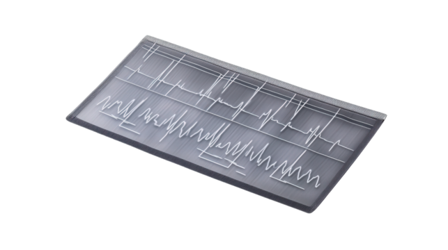 Smart EKG strip recorder, Transparent background, PNG file