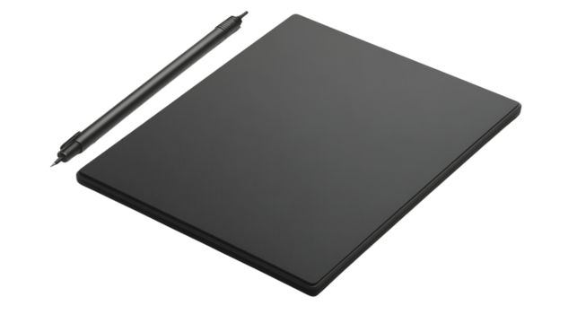 Smart writing pad for note digitization, Transparent background, PNG file