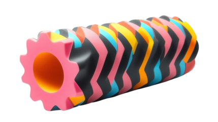 Smart foam roller with vibration, Transparent background, PNG file