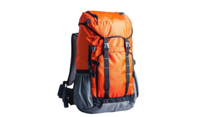 Reflective safety travel backpack Transparent background, PNG file