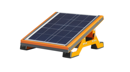 Smart jobsite solar charging unit, Transparent background, PNG file