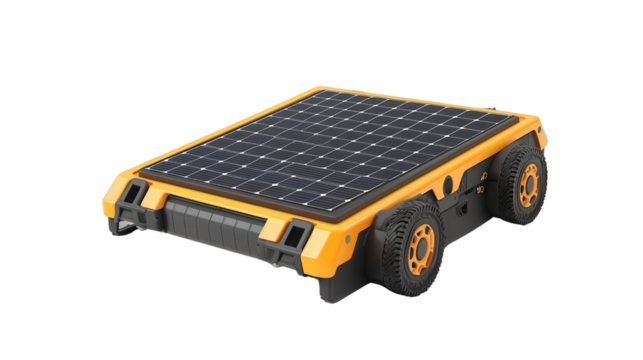 Smart jobsite solar charging unit, Transparent background, PNG file
