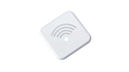 Smart NFC antenna sticker, Transparent background, PNG file
