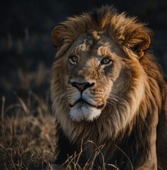 Fototapeta premium portrait of a male lion