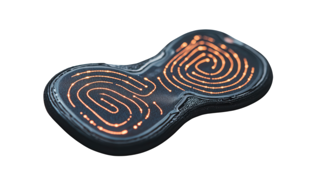 Smart posture monitoring patch, Transparent background, PNG file - Powered by Adobe