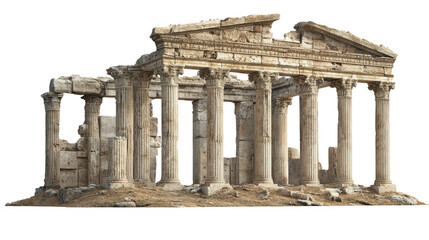 Fototapeta premium Ruins of Carthaginian temple Transparent background, PNG file