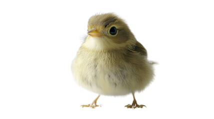 Small adorable goldcrest perched Transparent background, PNG file