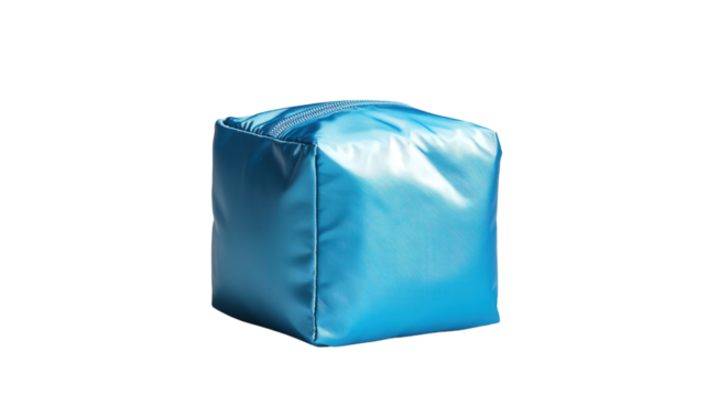 Small cube-shaped travel pouch Transparent background, PNG file