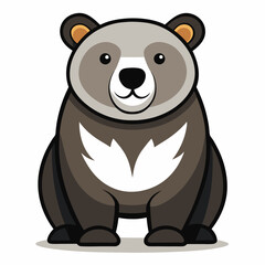 bear vector image on white background