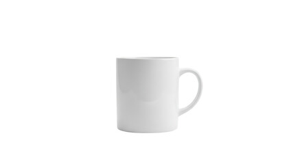 Obraz premium White mug isolated on black background