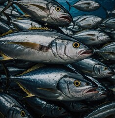 Obraz premium fresh fish on the market