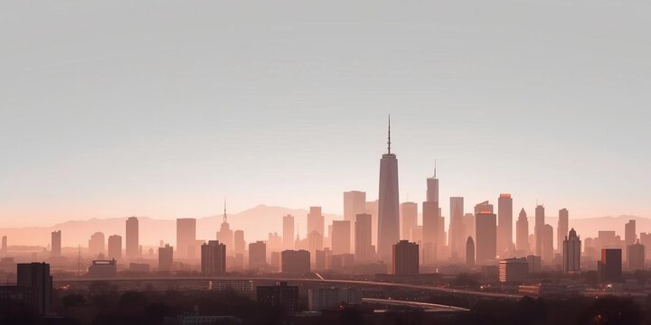 Abstract grayscale and muted orange-brown cityscape skyline vector illustration,  shades,  skyline