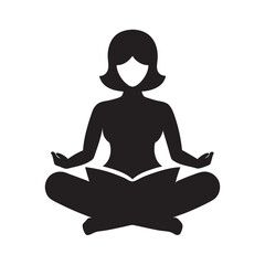 Woman Reading Book Silhouette Vector