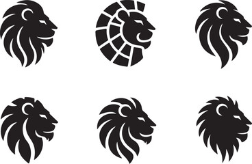 Majestic Lion Head Designs A Collection of Elegant and Powerful Vector Illustrations