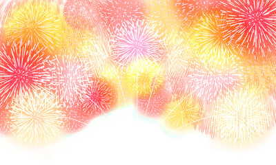 夏の風物詩★打ち上げ花火の透過素材★abstract floral background