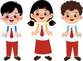 happy children go to school