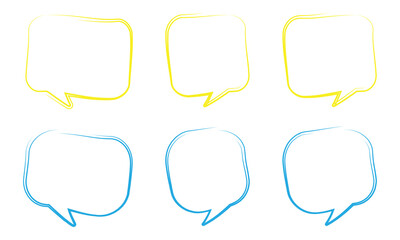 Speech Bubble set. Talk bubble. Cloud speech bubbles collection.