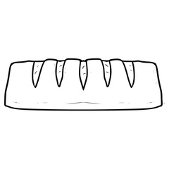sausage roll illustration outline vector	
