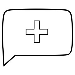 Fototapeta premium new chat icon illustration hand drawn outline vector