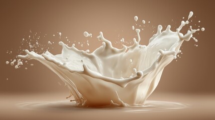 White Milk Splash on isolated background