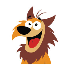 funny dog smile icon isolated on white background