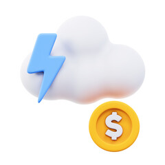 finance strom 3d illustration