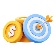 finance target 3d illustration