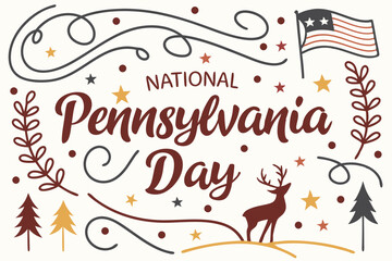 NATIONAL PENNSYLVANIA DAY vector illustration