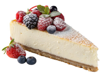 cheesecake on a isolated transparent background