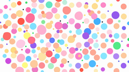 Colorful polka dot background white background Vector	