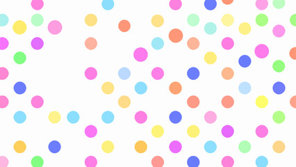 Colorful polka dot background white background Vector	