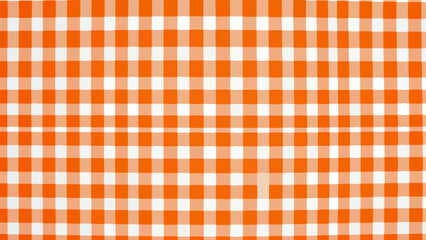 Orange gingham fabric