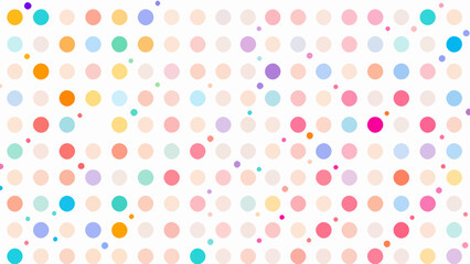 Multi color polka dot pattern background, colorful seamless polka dot patter.