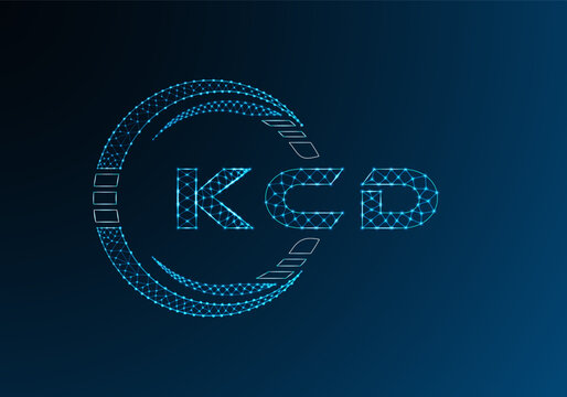 KCD low poly letter logo vector design. KCD lower poly logo design. Low poly logo.
