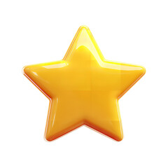 Gleaming Star Icon Award Reward Gold Shining Achievement Element on transparent background