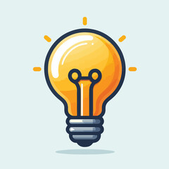 vector image of a light bulb on a white background