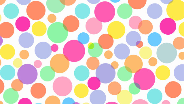 Multi color polka dot pattern background, colorful seamless polka dot patter.