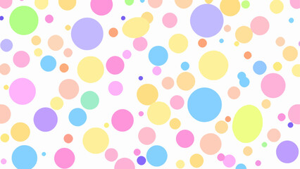 Colorful Random Circles Seamless Pattern background Vector, seamless polka dots pattern	