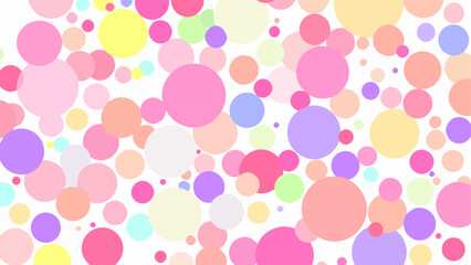 Colorful Random Circles Seamless Pattern background Vector, seamless polka dots pattern	