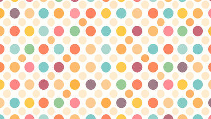Colorful Random Circles Seamless Pattern background Vector, seamless polka dots pattern	