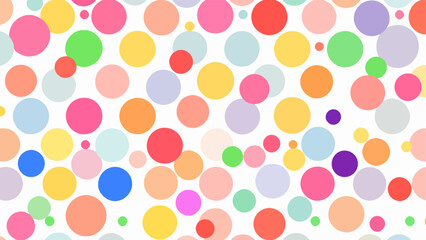 Colorful Random Circles Seamless Pattern background Vector, seamless polka dots pattern	