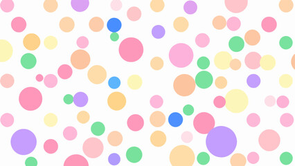 Colorful Random Circles Seamless Pattern background Vector, seamless polka dots pattern	