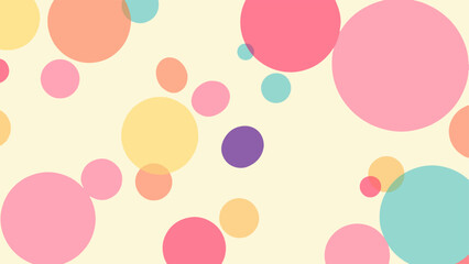 Colorful Random Circles Seamless Pattern background Vector, seamless polka dots pattern	