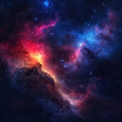 Night sky - Universe filled with stars, nebula and galaxy.