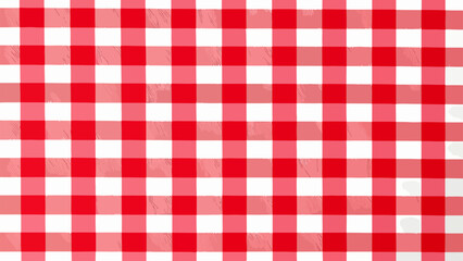 Red gingham check fabric texture