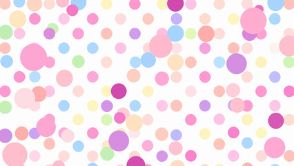 Colorful Random Circles Seamless Pattern background Vector, seamless polka dots pattern	