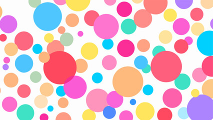 Colorful Random Circles Seamless Pattern background Vector, seamless polka dots pattern	