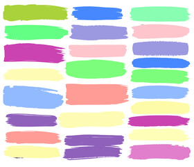 Set of watercolor paint strokes, watercolor brush strokes