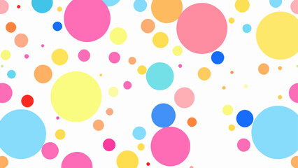 Colorful Random Circles Seamless Pattern background Vector, seamless polka dots pattern	