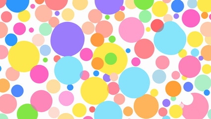 Colorful Random Circles Seamless Pattern background Vector, seamless polka dots pattern	